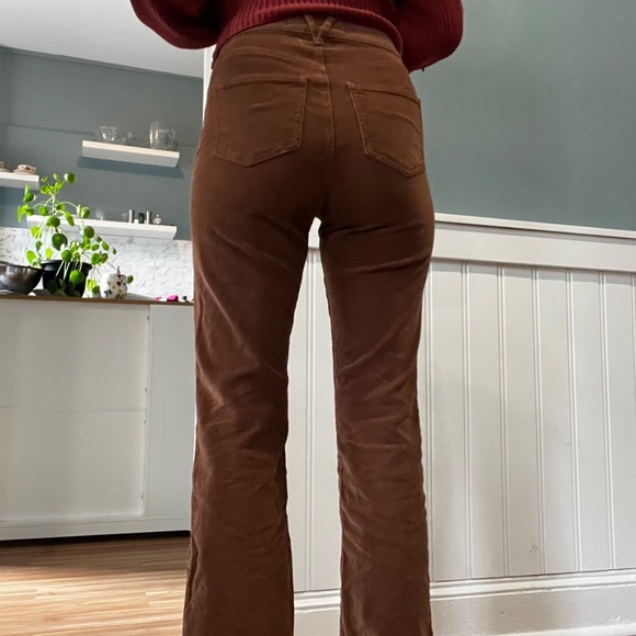 mid-rise bootcut corduroy pants - Picture 2 of 8